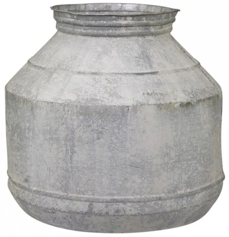 3ks dekoračné plechové antik kvetináče French - Ø 35*36 / Ø 30*34cm/ Ø 24*29cm