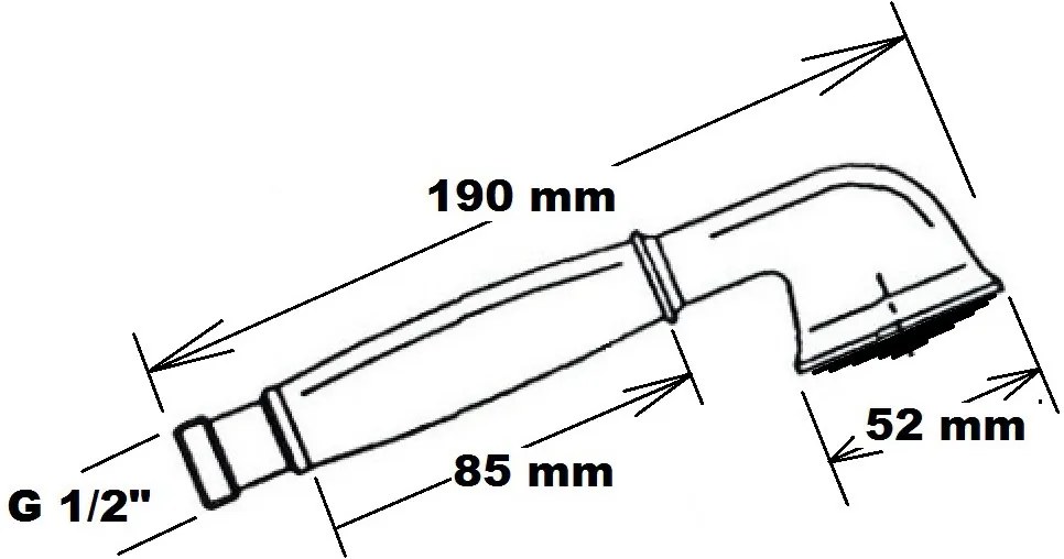 Reitano Rubinetteria Reitano Rubinetteria, ANTEA ručná sprcha, 180mm, mosadz/chróm, DOC21