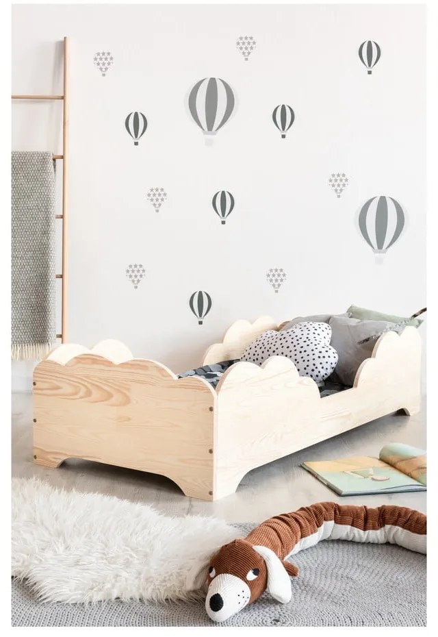 Detská posteľ z borovicového dreva Adeko BOX 10, 90 × 180 cm