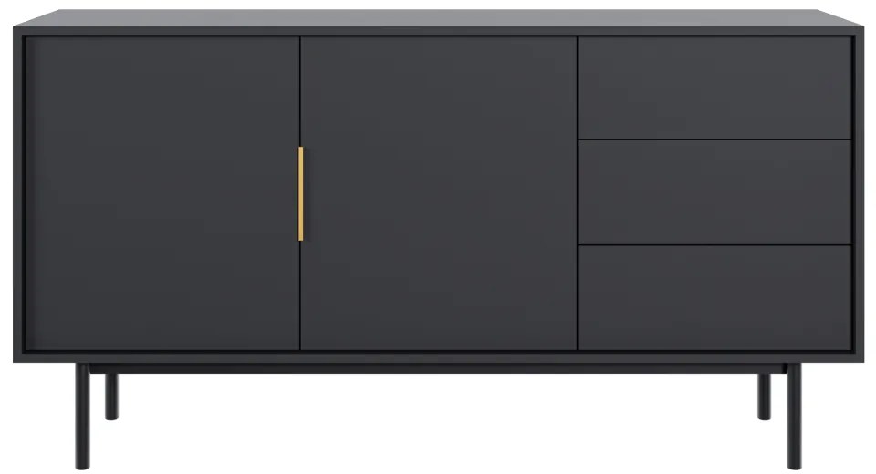 Komoda VIVALA 2D3S, čierna