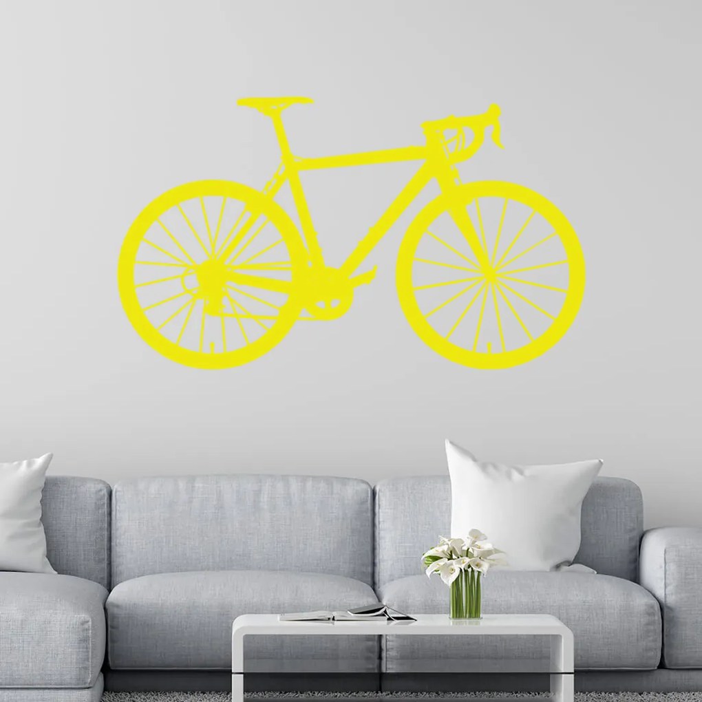 Veselá Stena Samolepka Bicykel Farba: fialová, Veľkosť: 40 x 23 cm