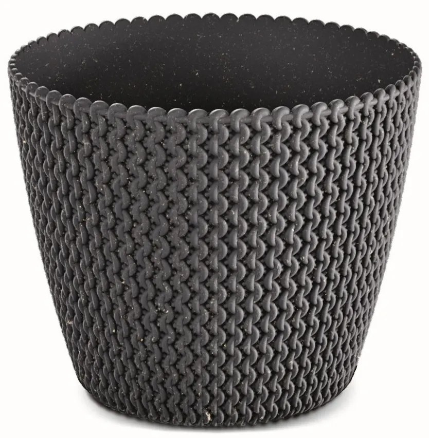 Prosperplast Kvetináč PLOWY ECO antracit, varianta 15,7 cm