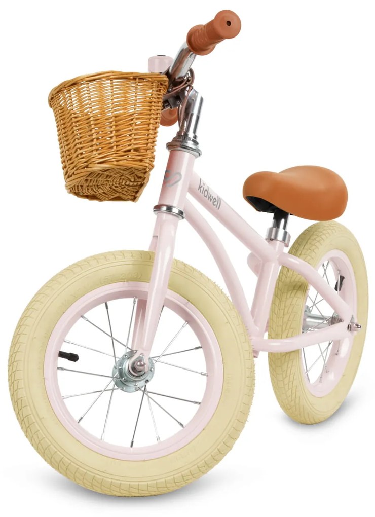 Balančný bicykel Kidwell Classy 12" s košíkom a zvončekom pre deti od 18 mesiacov