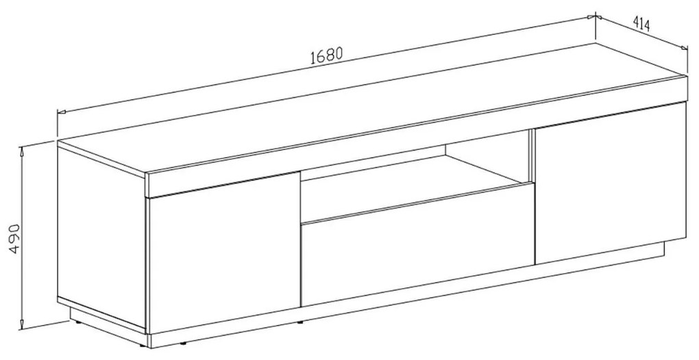 OBÝVACIA STENA / ZOSTAVA LUNGO DUB WOTAN + ČIERNA