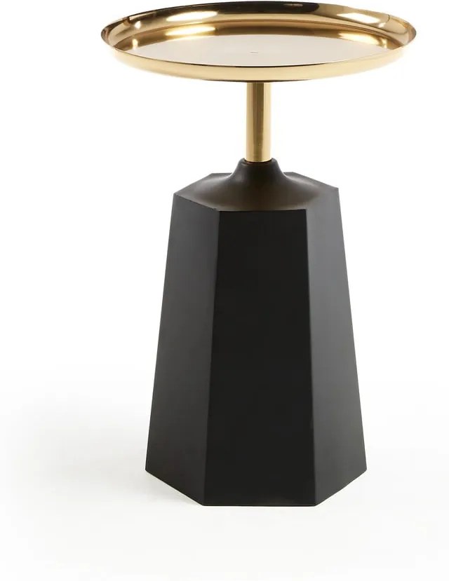Čierny odkladací stolík La Forma, ø 37 cm