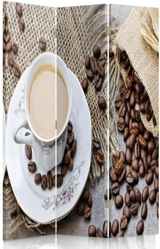 CARO Paraván - Coffee Beans 3 | trojdielny | jednostranný 110x150 cm