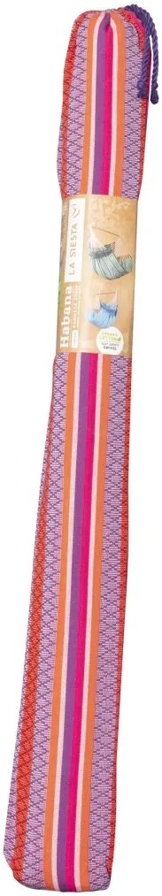 La Siesta Závesné hojdacie kreslo HABANA KINGSIZE PATTERN - flamingo, látka: 100% organická bavlna / tyč: bambus / otočný čap: nerezová oceľ