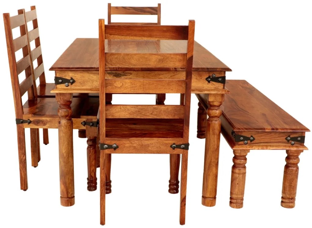 furniture-nabytek.cz - Jedálenský set pre 6 osôb Jali z indického masívu palisander