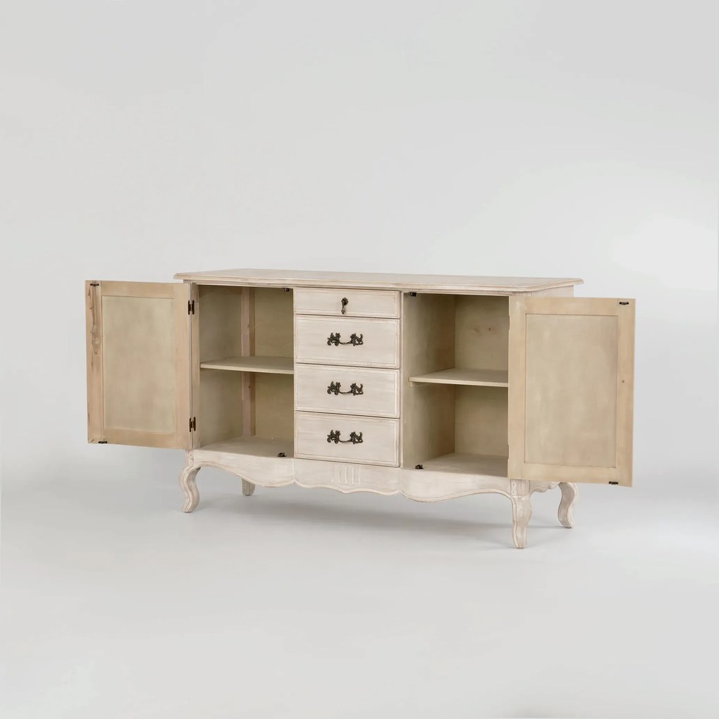 Komoda Venezia 150 cm z masívu béžová
