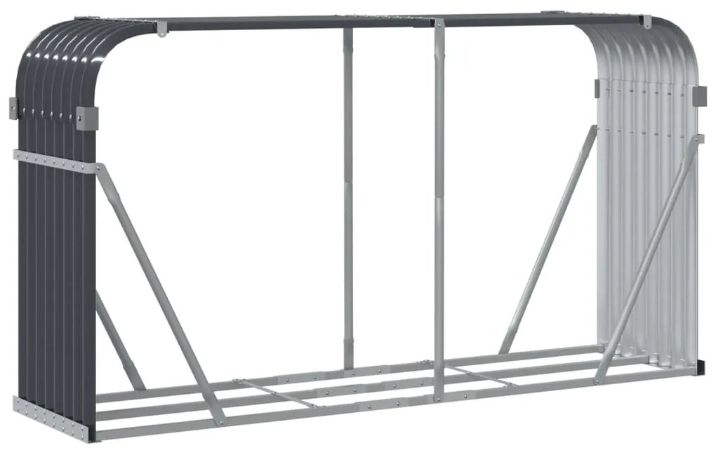 Držiak na polená antracitový 180x45x100 cm pozinkovaná oceľ