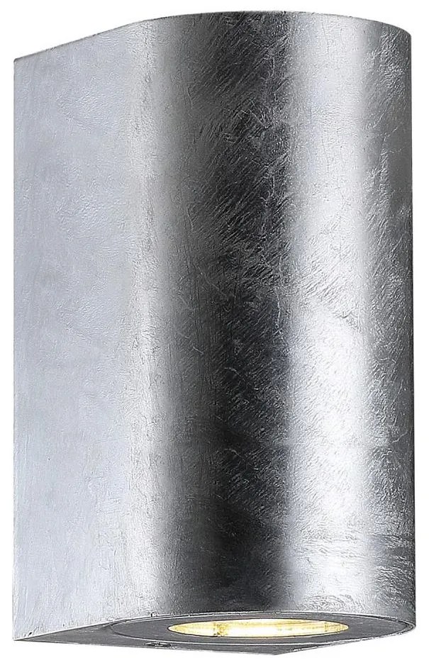 Nordlux - Vonkajšie nástenné svietidlo CANTO 2xGU10/28W/230V IP44 strieborné