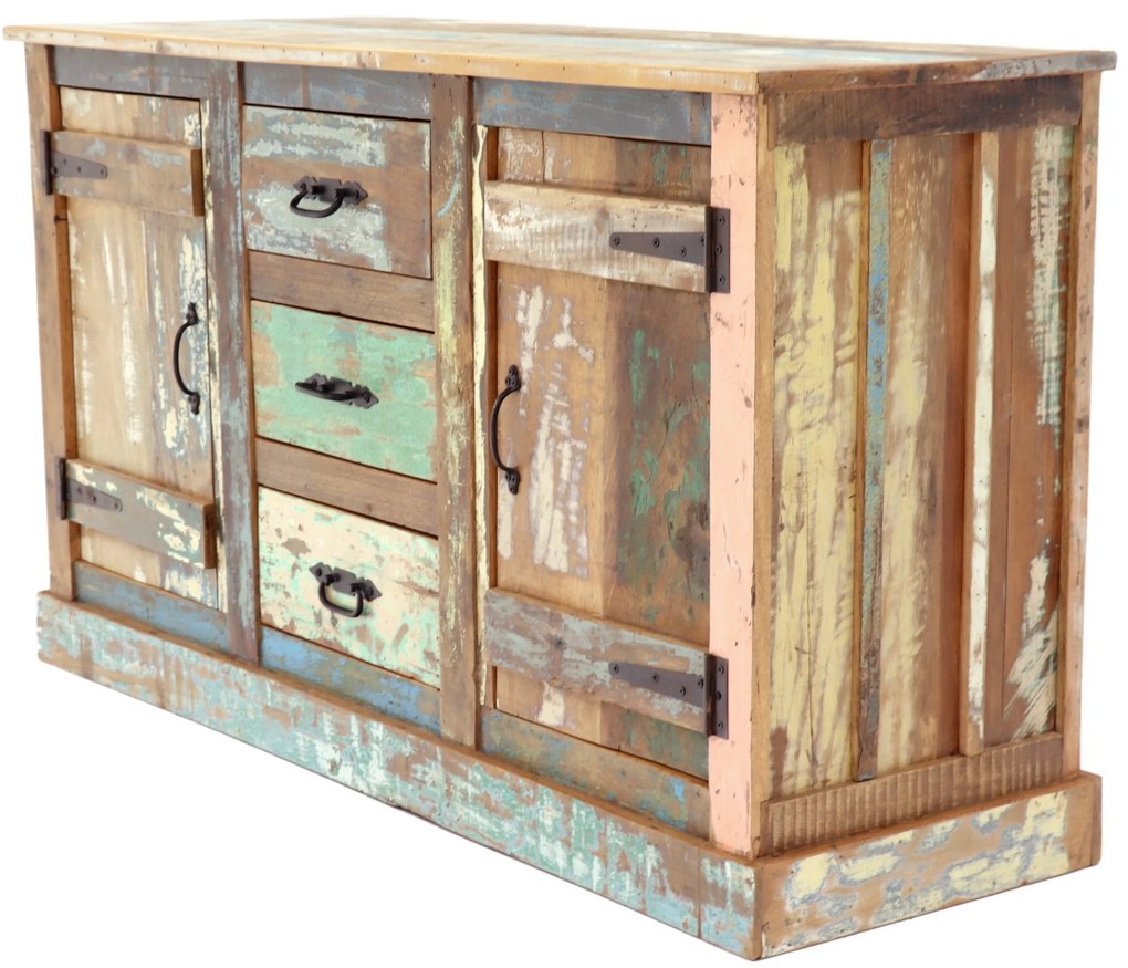 furniture-nabytek.cz - Rustikálna komoda z masívneho manga 140x80x45