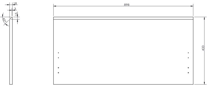 Mexen Rivel, kúpeľňová skrinka 90 cm s pracovnou doskou, 1 zásuvka, drážkovaná, matná sivá, 91A20-09047-1-BFC62