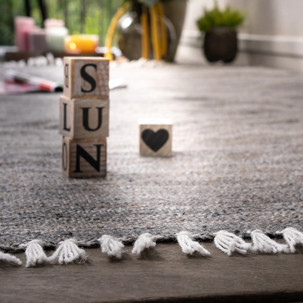 Kusový koberec My Rodan 565 Anthracite - na von aj na doma, 140x200, šedá, chodba / predsieň, Obsession