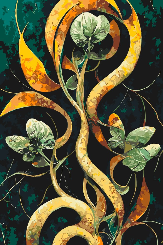 Gario Maľovanie podľa čísel Abstraktný kvet Rozmery: 80 x 120 cm, Rámovanie: Iba zrolované plátno