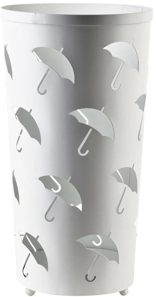 Kovový stojan na dáždniky Cedric White Umbrellas, 45,5x24 cm