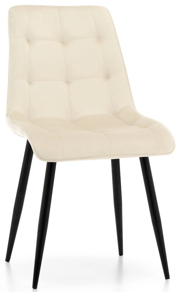 JAKS Jedálenská stolička chic velvet krémová