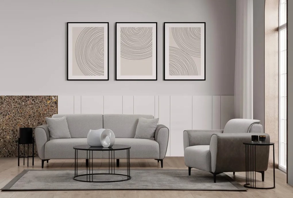 Křeslo Aren ekokůže šedé