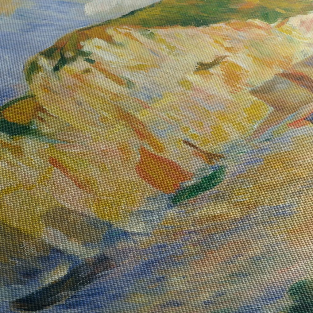 Obraz - Auguste Renoir, Sea and Cliffs, reprodukcia (s hodinami) (90x30 cm)
