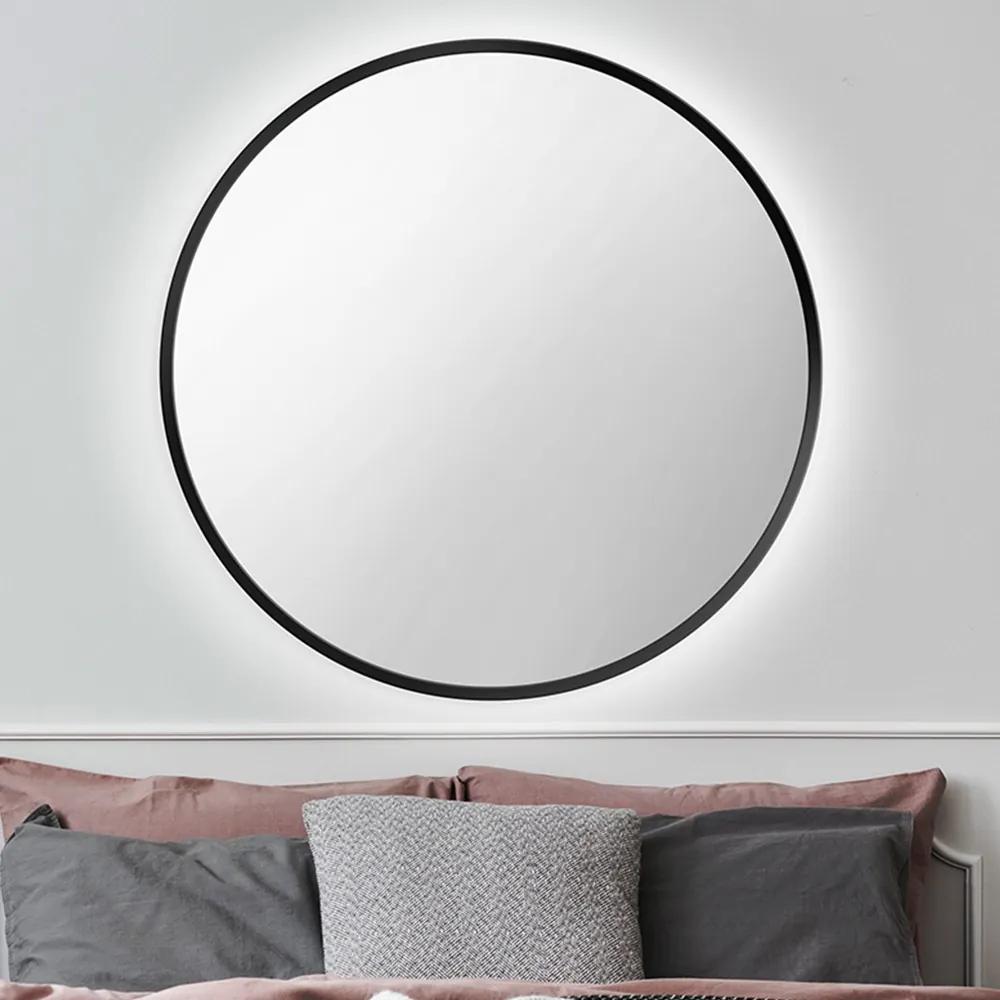 Zrkadlo Nordic Black LED Rozmer zrkadla: ø 115 cm