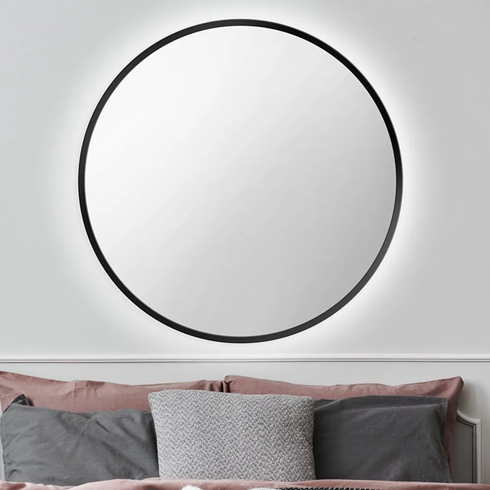 Zrkadlo Nordic Black LED Rozmer zrkadla: ø 80 cm
