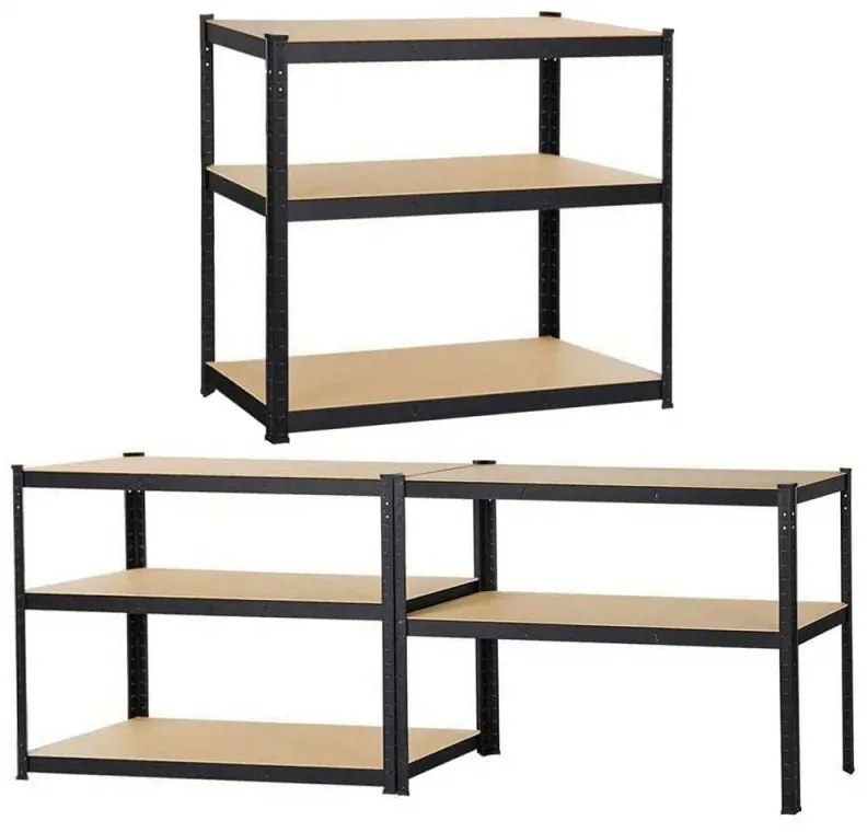 SPRINGOS Kovový regál 180x90x40 cm, 5 políc SPRINGOS HA5162