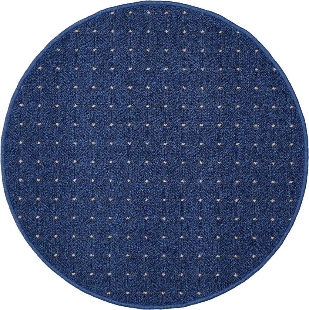Condor Carpets, Kusový koberec Udinese modrý kruh, 67x67 (priemer) kruh, šedá, chodba / predsieň