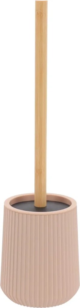 WC kefa Roza, ružová/s drevenými prvkami