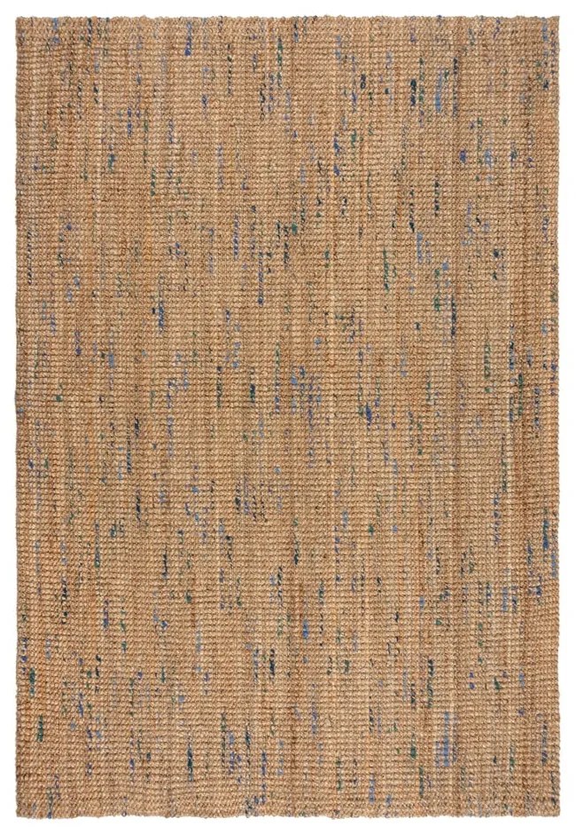 Ručne tkaný jutový koberec v modro-prírodnej farbe 200x290 cm Jute Boucle Blue – Flair Rugs