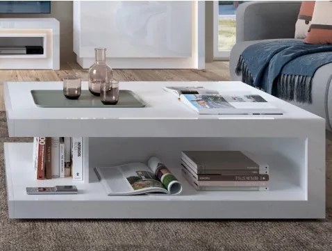 Konferenčný stolík Lyon, biely lesk%