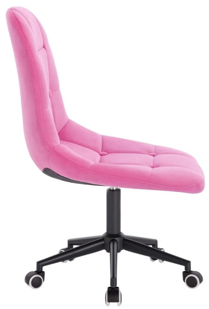 LuxuryForm DESIGN Stolička SAMSON VELUR na čierne podstave s kolieskami - ružová