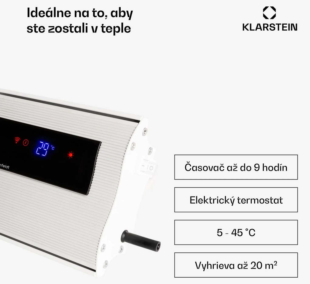 Blumfeldt Cosmic Beam Plus, infračervený terasový ohrievač, 2400 W, diaľkový ovládač, biely