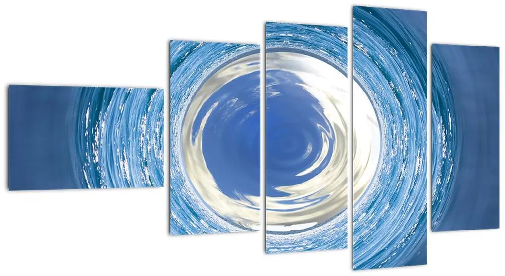 Moderný obraz - modrá abstrakcie
