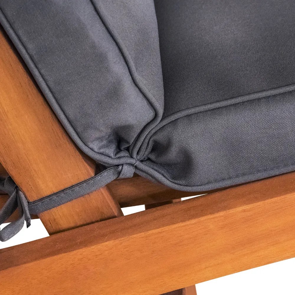 InternetovaZahrada Sada 2ks podušiek 118x45x7cm - antracit