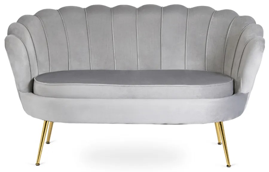 Vintino zamatová sedačka ZORAYA sivá