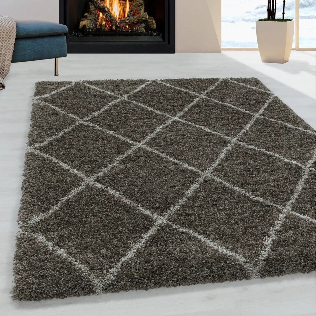 Ayyildiz koberce Kusový koberec Alvor Shaggy 3401 taupe - 80x250 cm