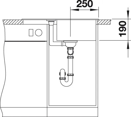 Granitový drez Blanco METRA 45 S Compact antracit