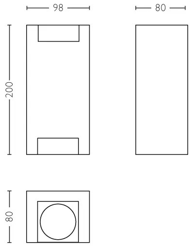 Philips 17339/48/PN - Vonkajšie nástenné svietidlo MYGARDEN TROWEL 2xGU10/5W IP44