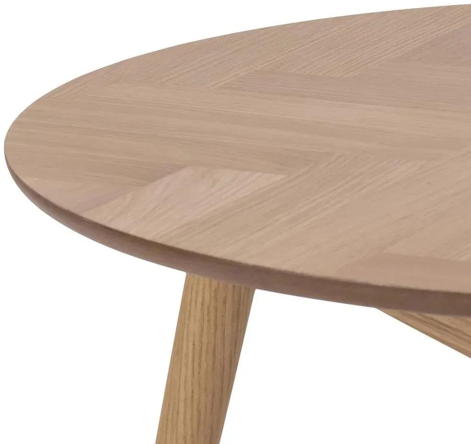 Moderný konferenčný stolík EVERET Ø90x45 cm - dub prírodný