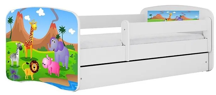 Detská Posteľ. Babydreams+Sz+M Biely 70x140 Safari