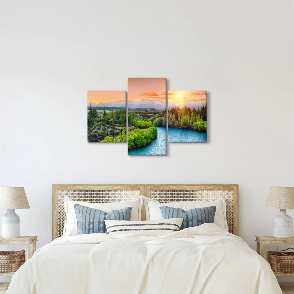 Obraz - Lesná horská krajina (90x60 cm)