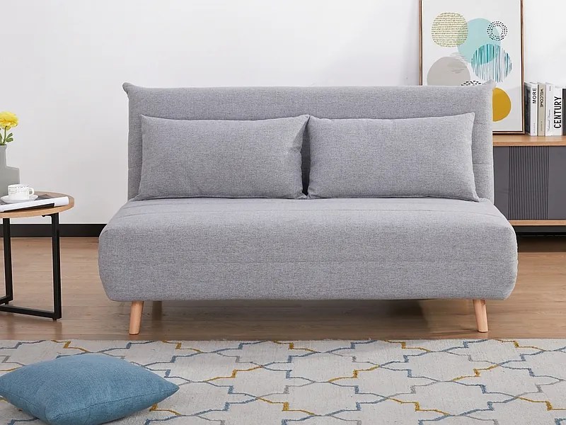 Pohovka futon Susan (sivá). Akcia -14%. Vlastná spoľahlivá doprava až k Vám domov. 1050831