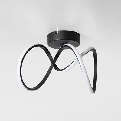 Stropné svietidlo s LED páskou čierne CLINT 41 cm