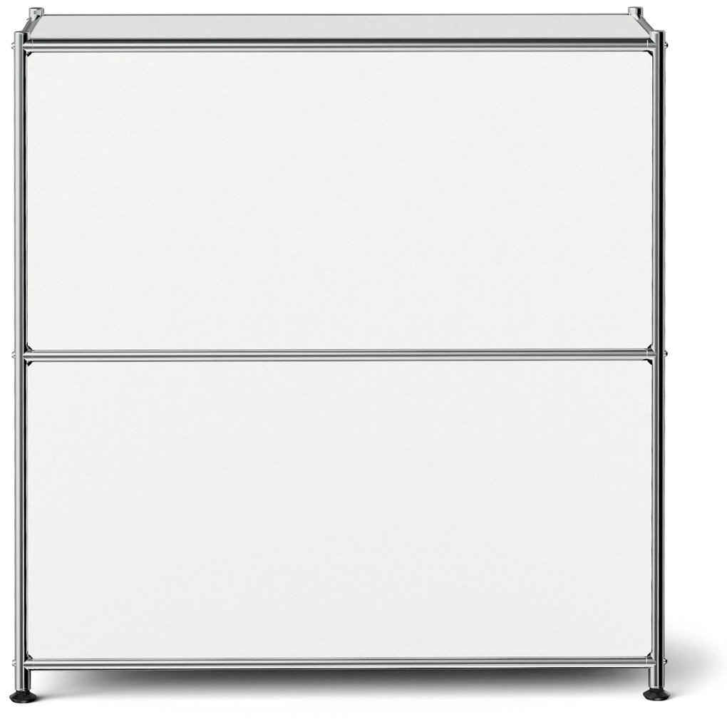 Kovová komoda »CN3 Slim Line« s 2 výklopnými priečinkami, biela