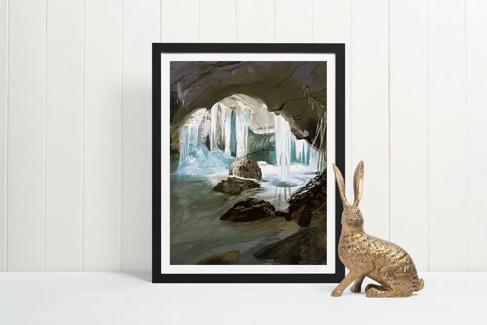 Poster Dobšinská ľadová jaskyňa - Poster 50x70cm + čierny rám (71,8€)