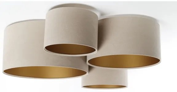 Stropné svietidlo SPACE 4xE27/60W/230V béžová/zlatá