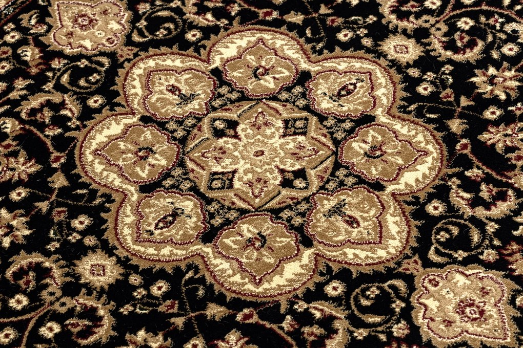 Okrúhly koberec ROYAL ADR model 521 čierny