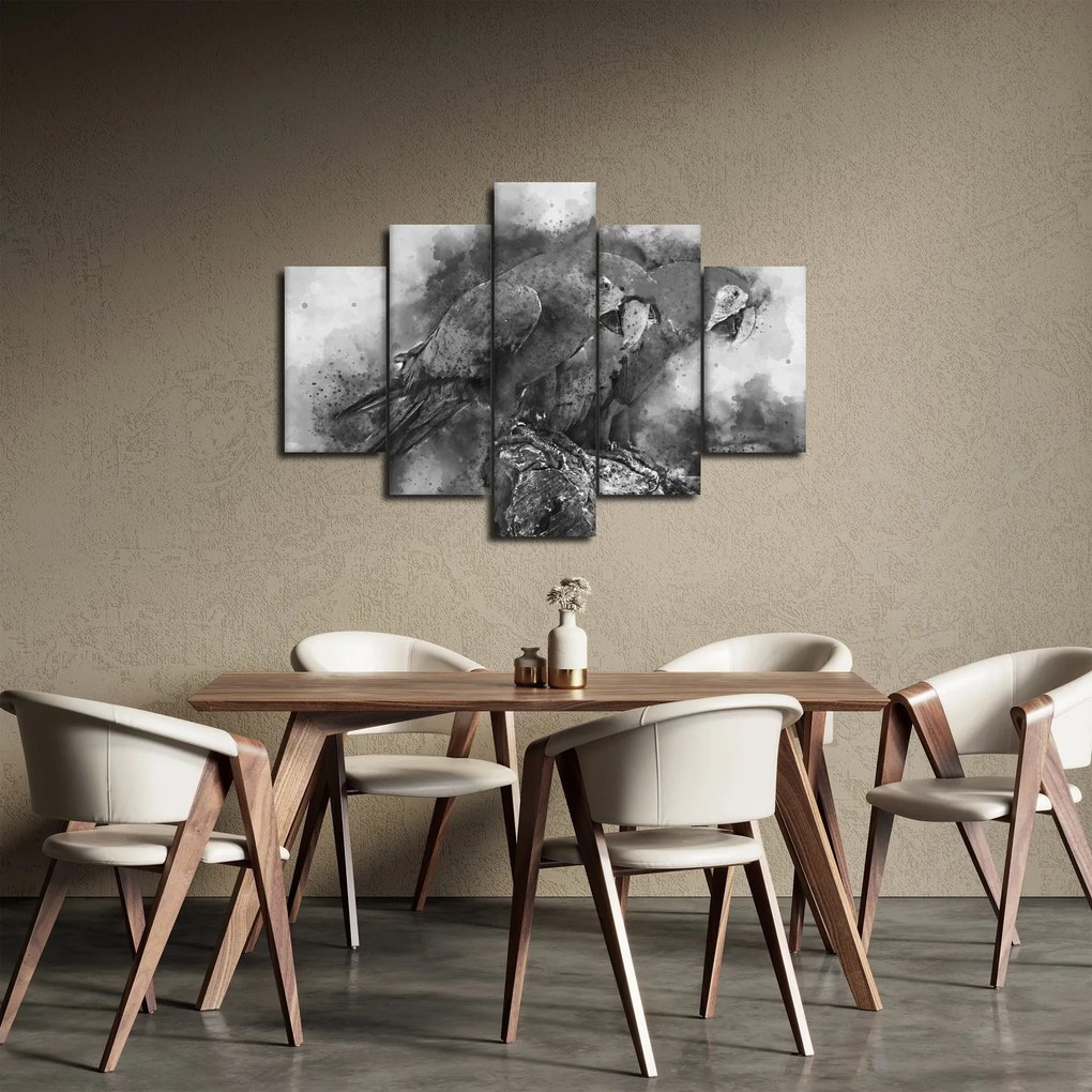 Obraz - Akvareloví papagáje (150x105 cm)