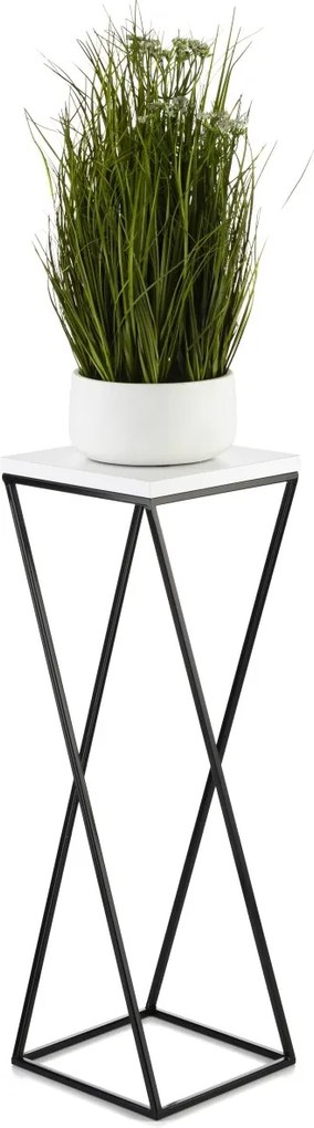 STOJAN NA KVETINÁČ LOFT7 70X24X24 CM ČIERNA/BIELA