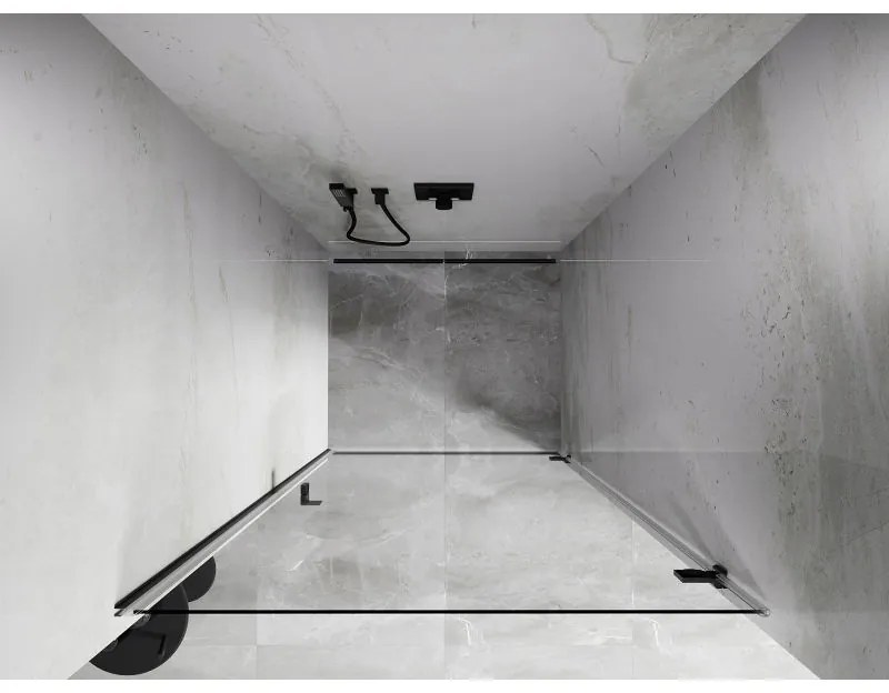 Mexen, Mexen Lunar-B pravé otočné sprchové dvere 70 cm, priehľadné, pištoľovo šedé kartáčované - 832-070-000-66-00-P